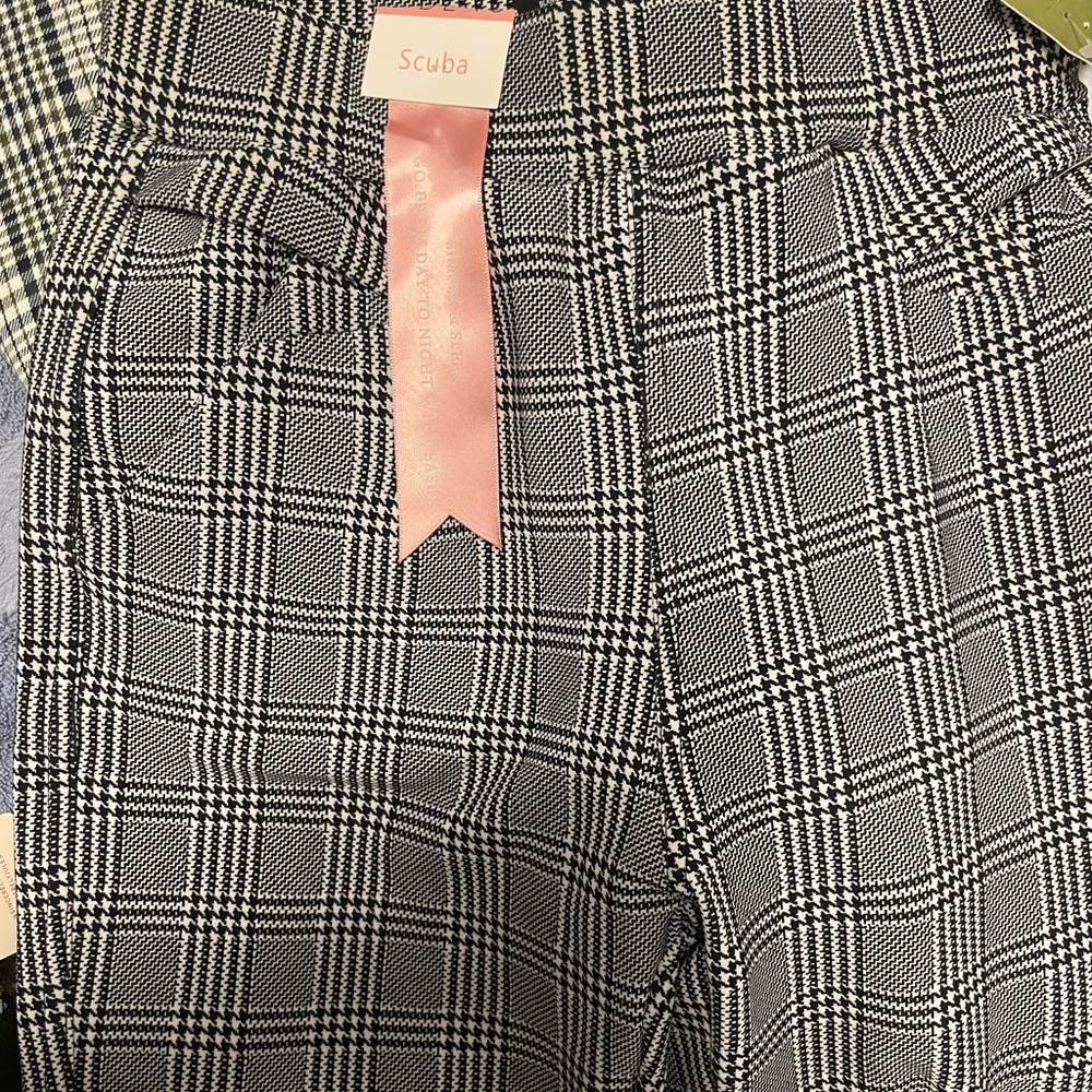 Black and White Plaid Pants
